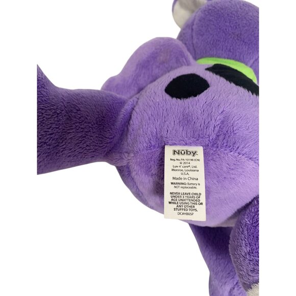 Nuby Plush Purple Dog 10.5 in Tall Stuffed Animal Toy Puppy - Picture 4 of 5